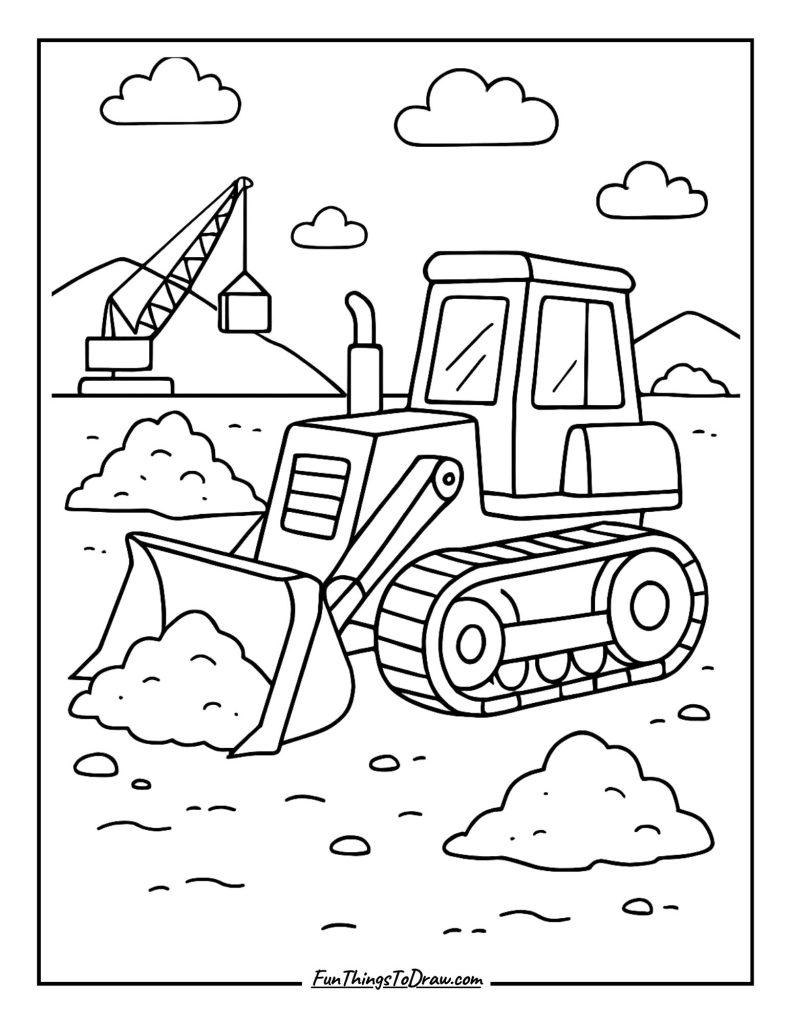 Bulldozer Construction Site
