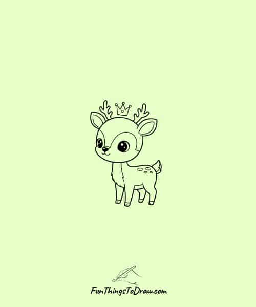 Deer with a crown