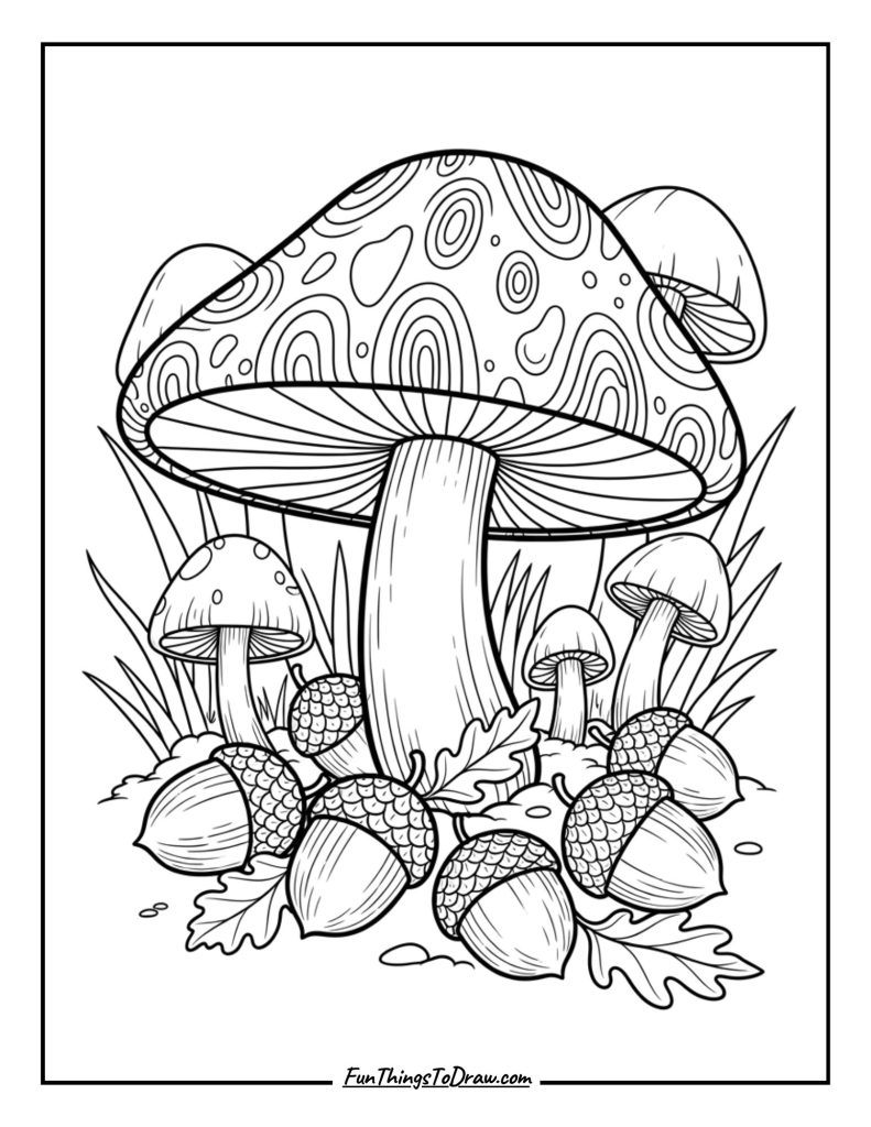 17. Mushroom and Acorn