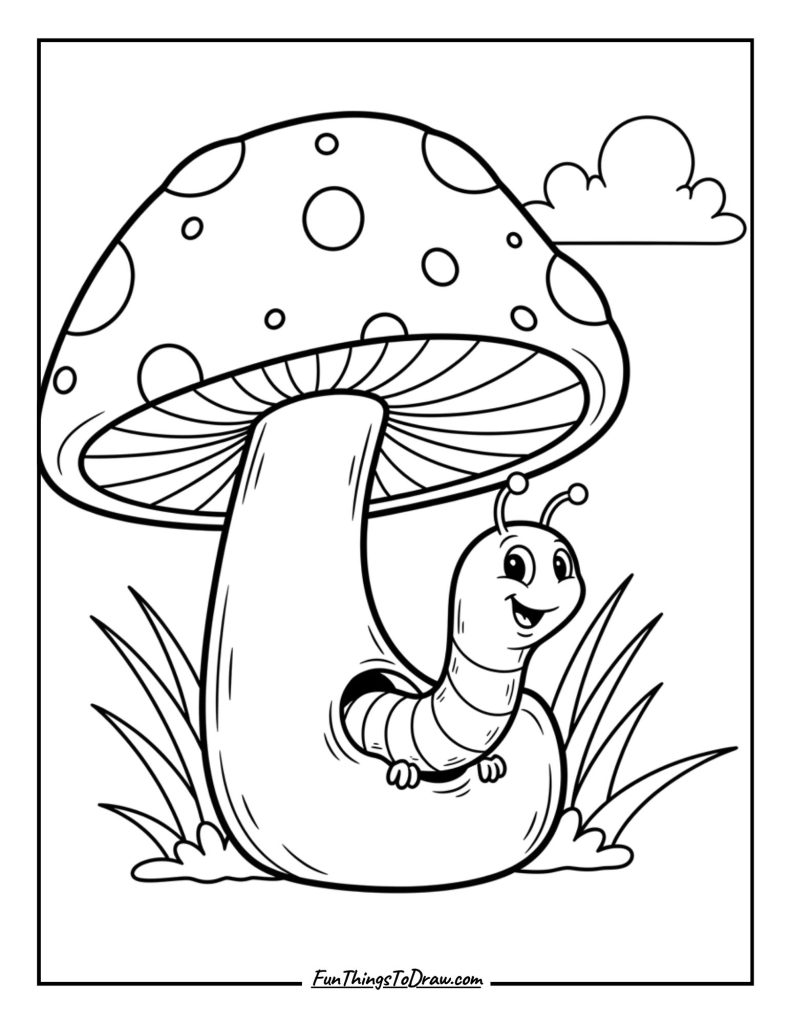 18. Mushroom with a Worm