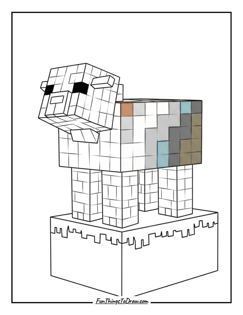 Sheep with rainbow-colored wool