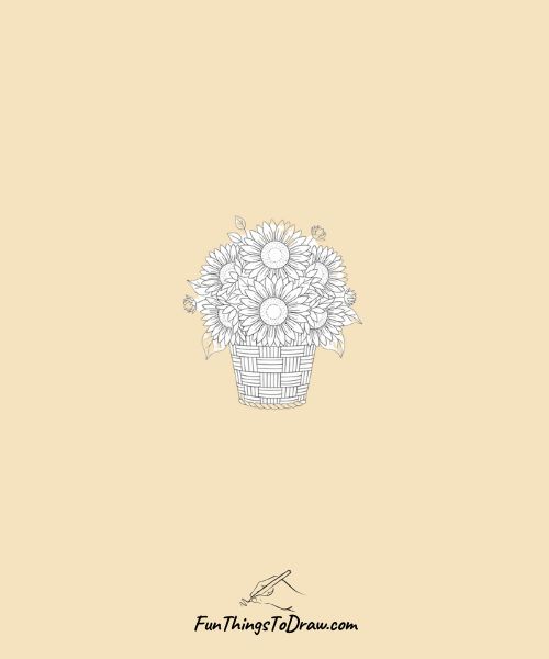 Sunflower basket