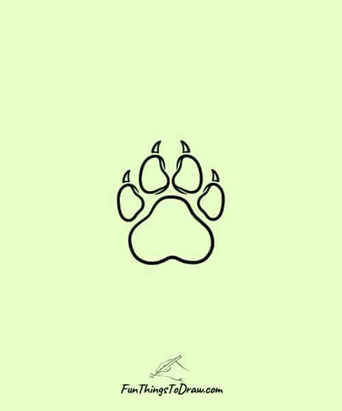 Tiger's paw print