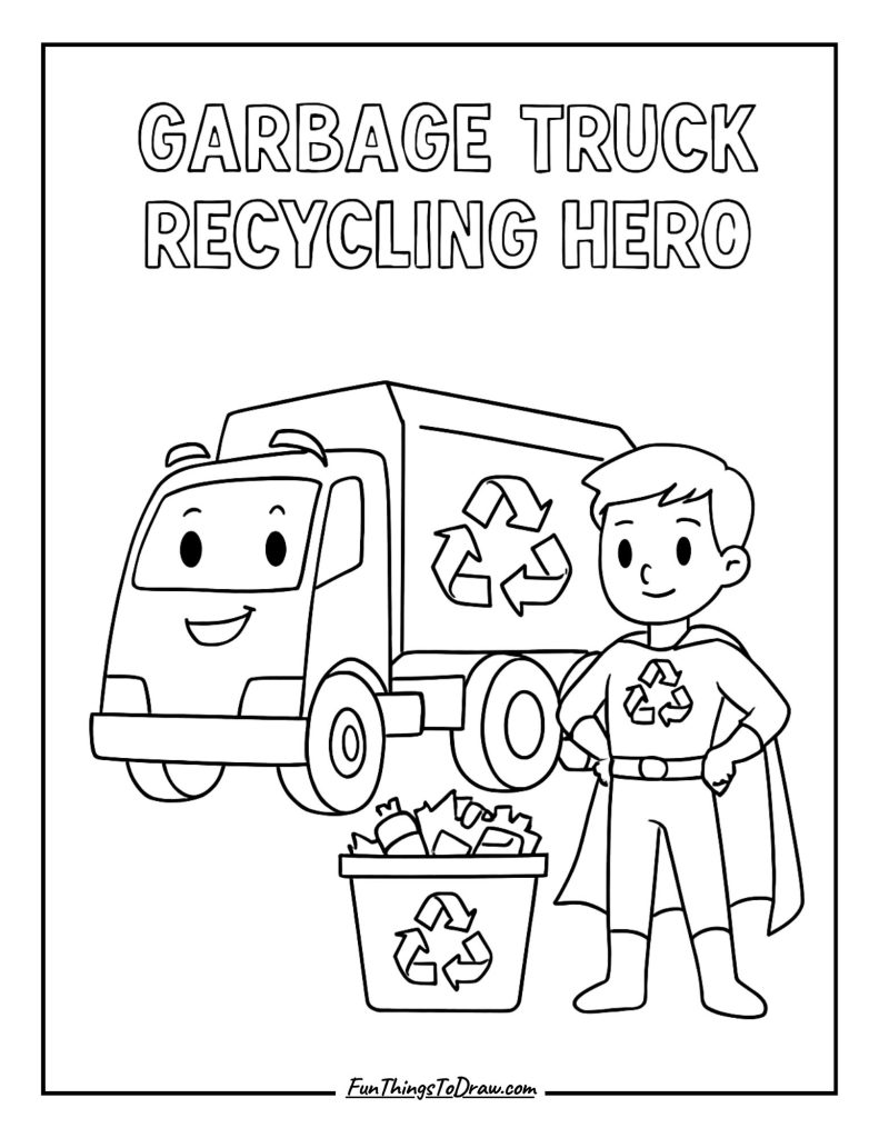 Garbage Truck Recycling Hero