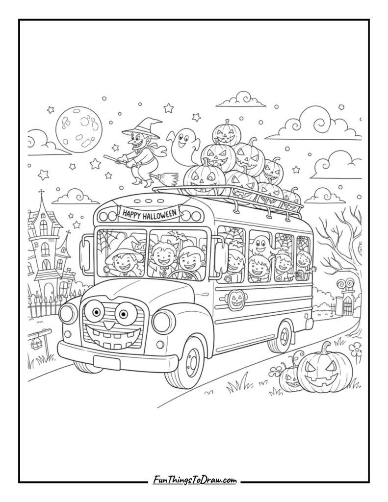Halloween Spooky Bus
