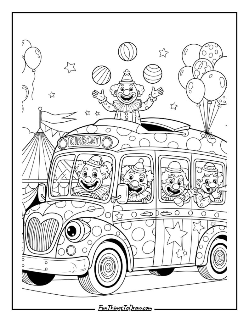Circus Clown Bus