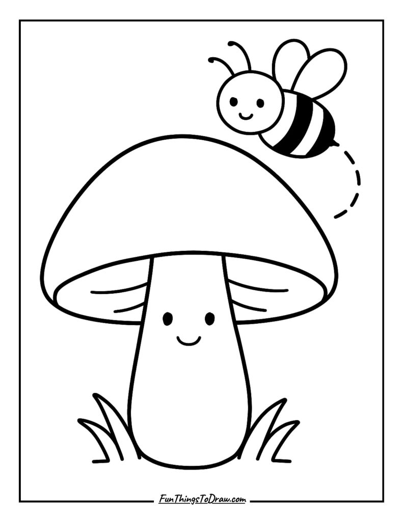 20. Mushroom and Bumblebee