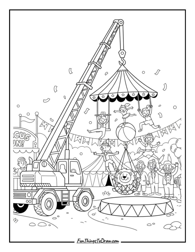 Rough Terrain Crane Circus