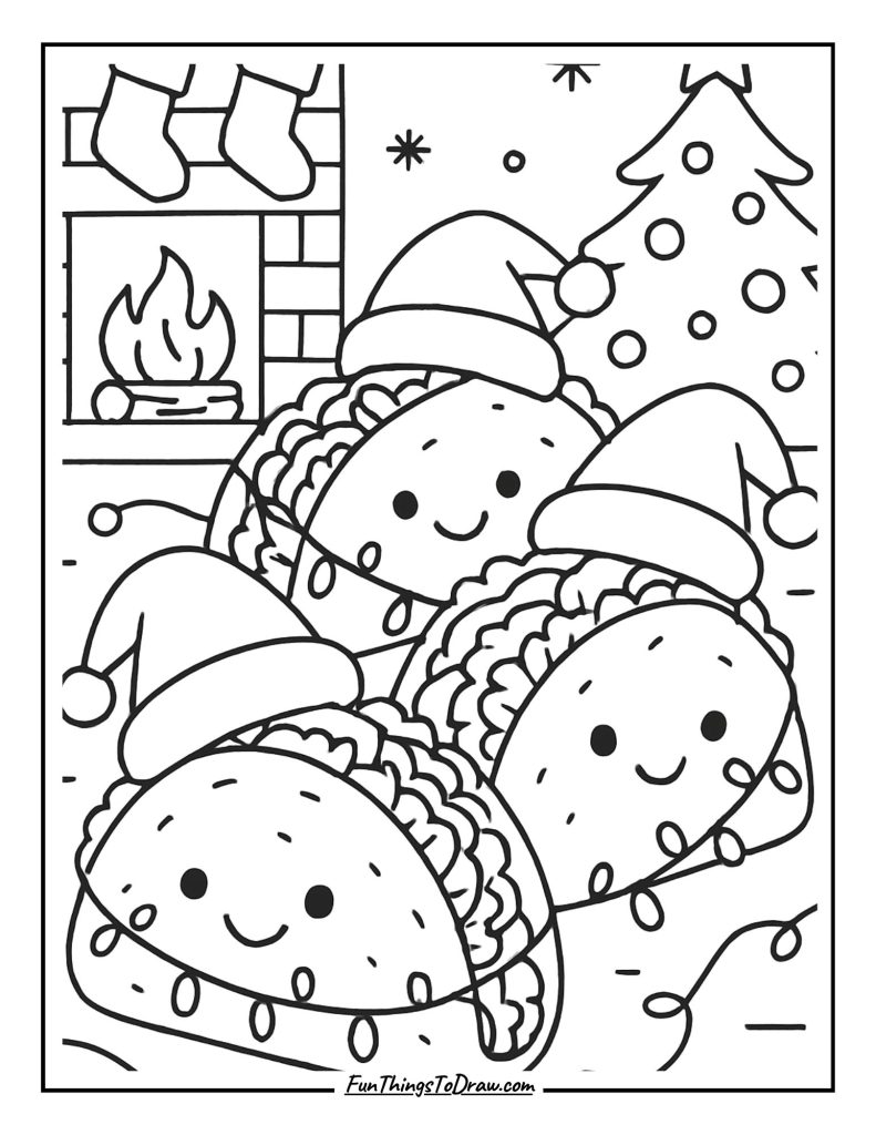 Winter Holiday Taco Scene