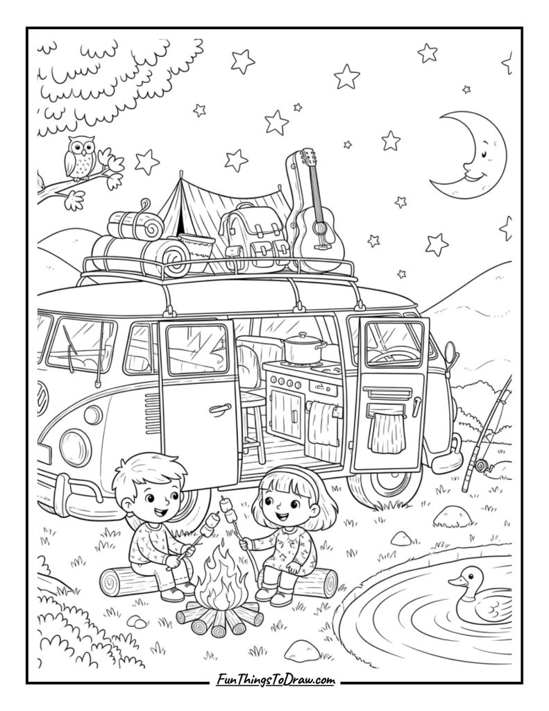 Camping Trip Bus