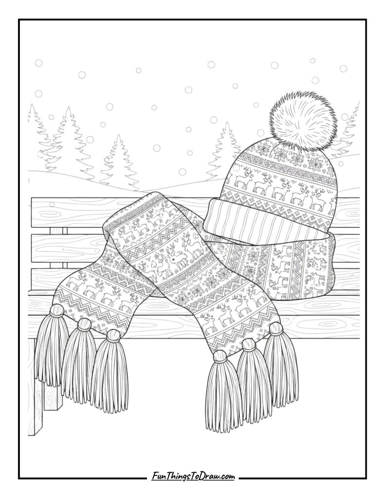 Cozy scarf and hat set