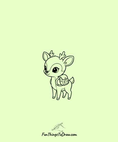 Deer with a backpack