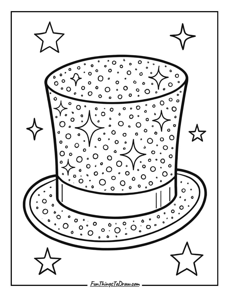  Glittery top hat