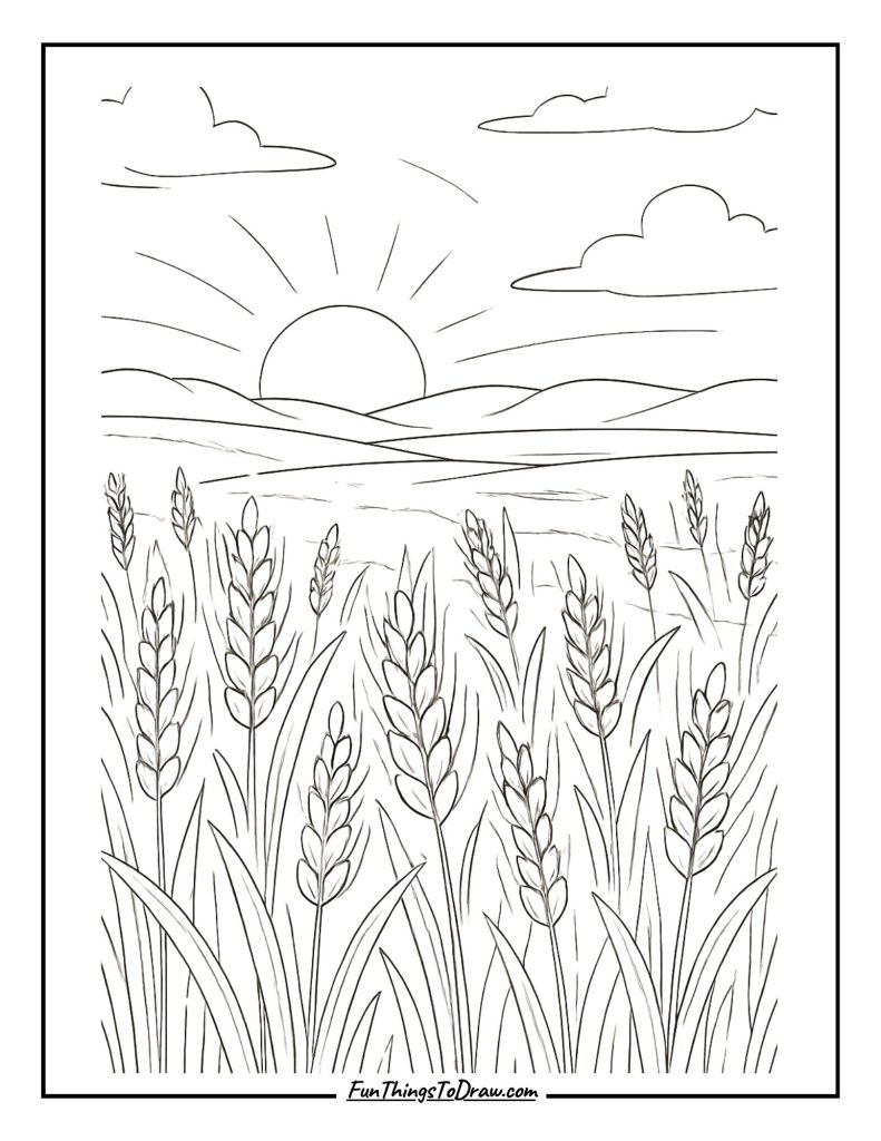 Wheat Field at Sunset