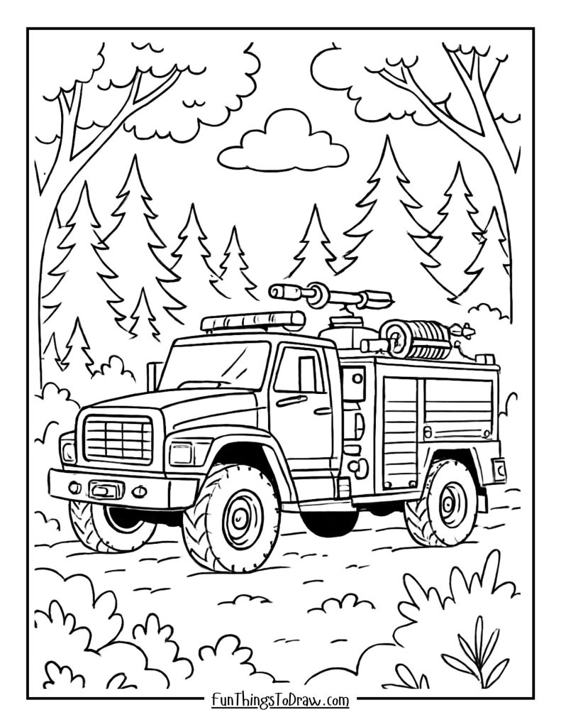 Wildland fire truck