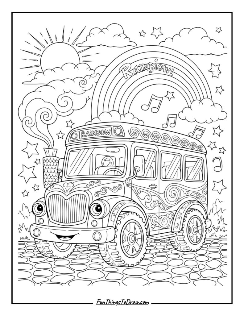 Rainbow Magical Bus