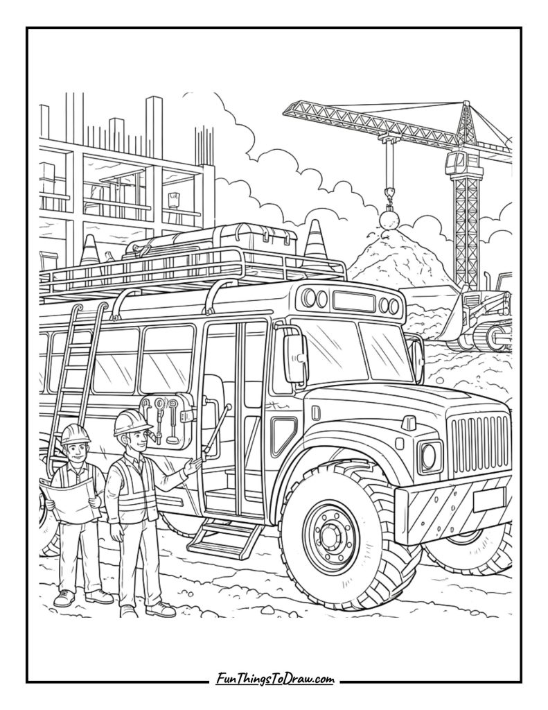 Construction Site Bus