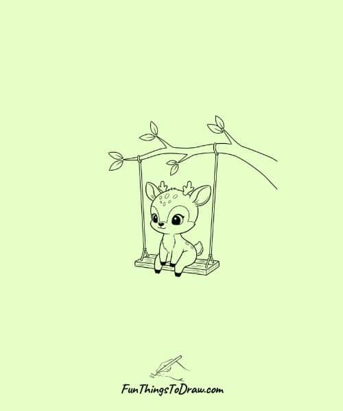 Deer on a swing