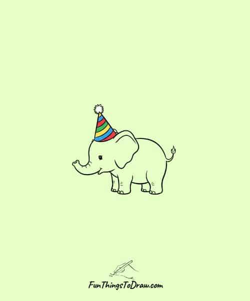 Elephant with a Party Hat