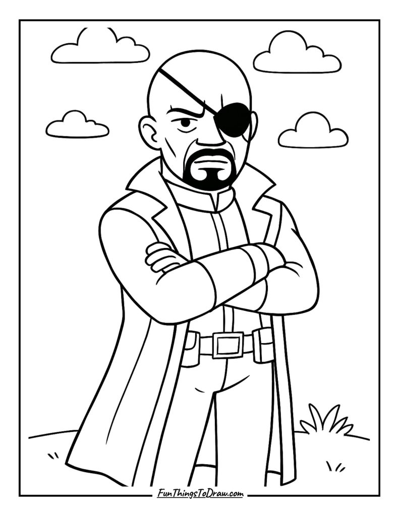 Nick Fury with eye patch