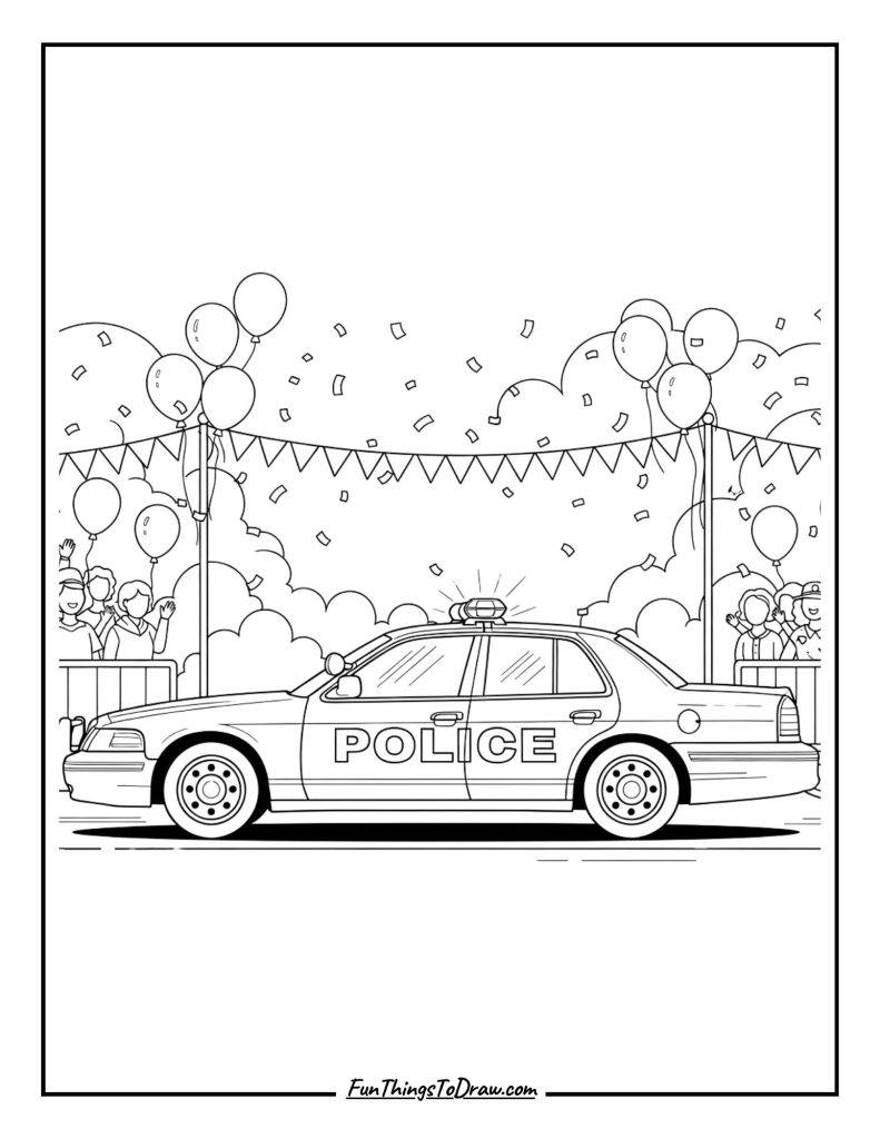 Police Car in a Parade