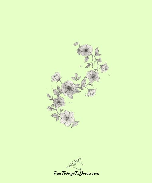  Watercolor Style Vine