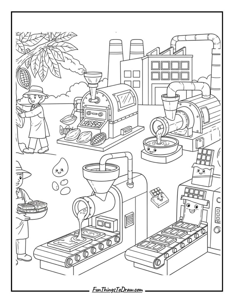 Chocolate bar manufacturing