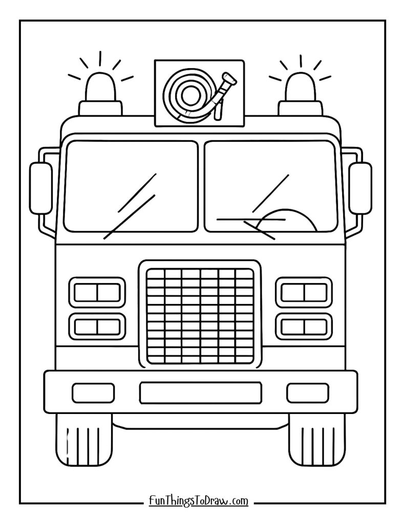 Fire truck front view