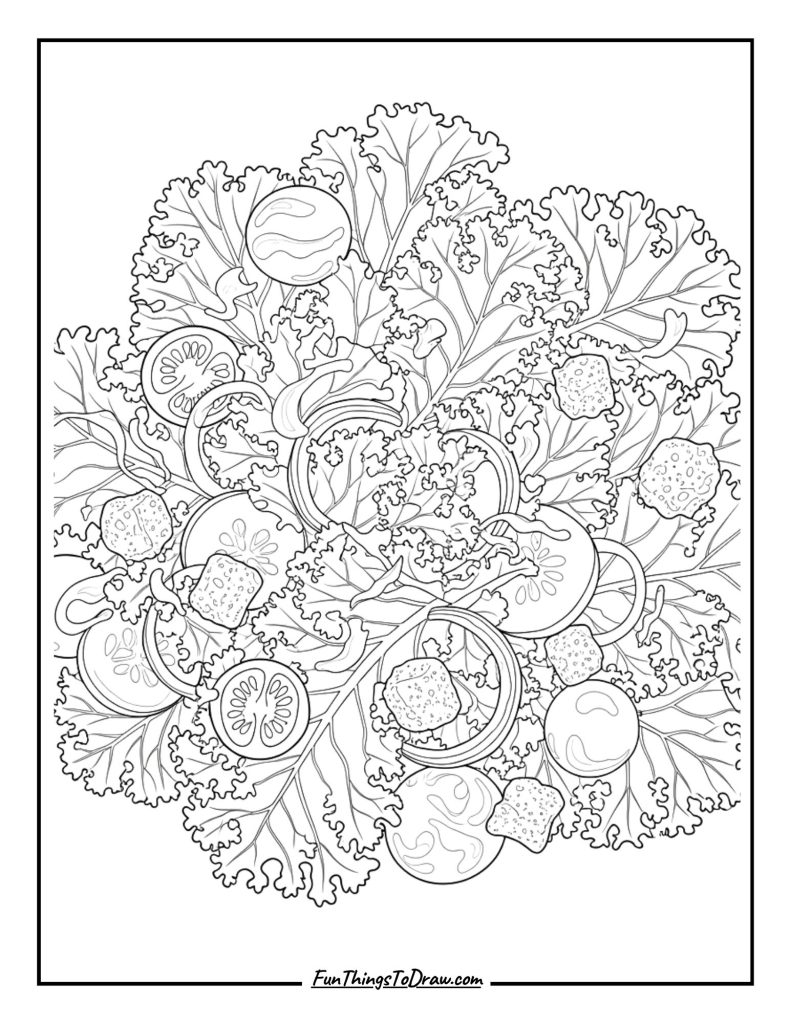 Kale salad with massaged leaves