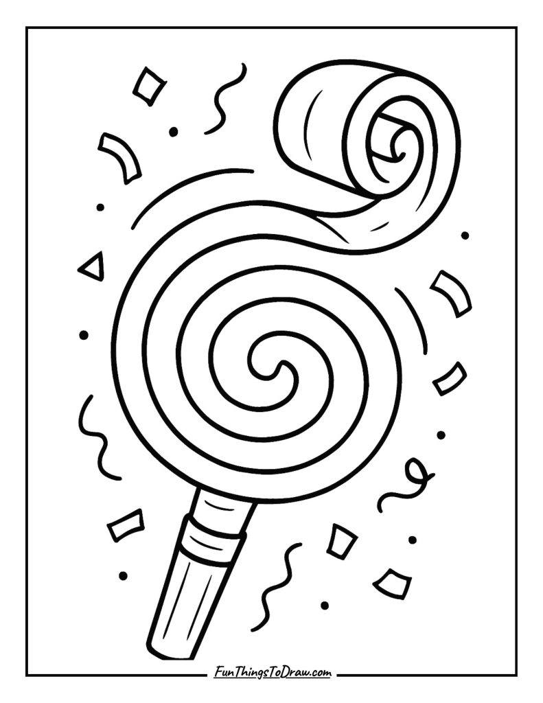 Party blower spiral