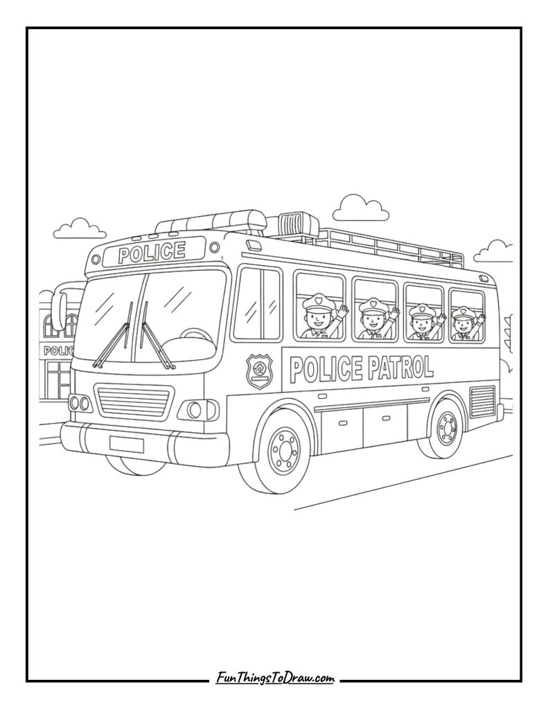 Police Patrol Bus