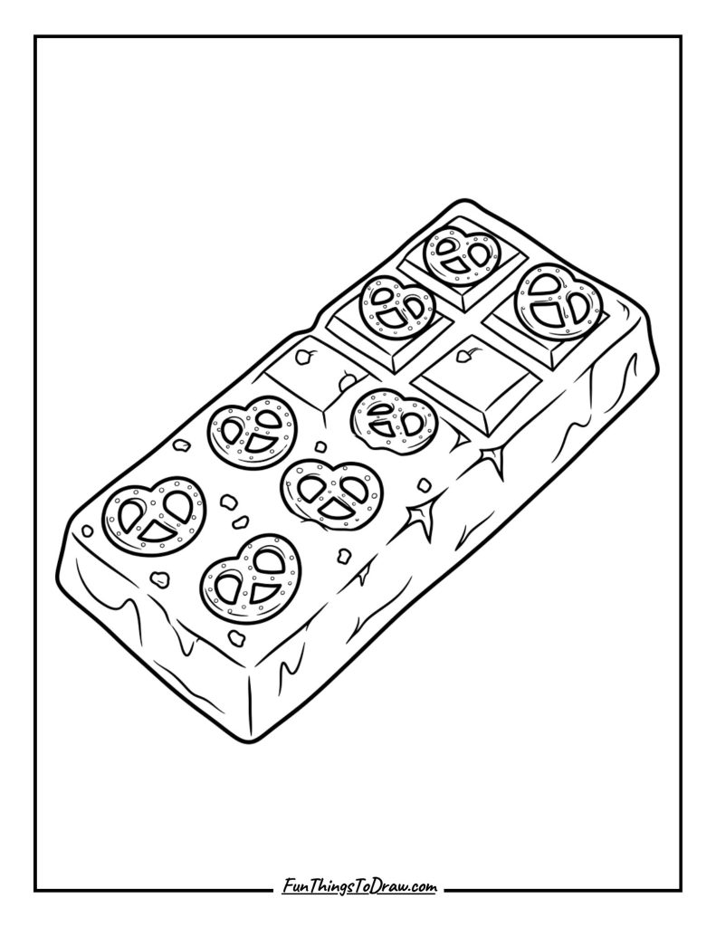 Chocolate bar with pretzel