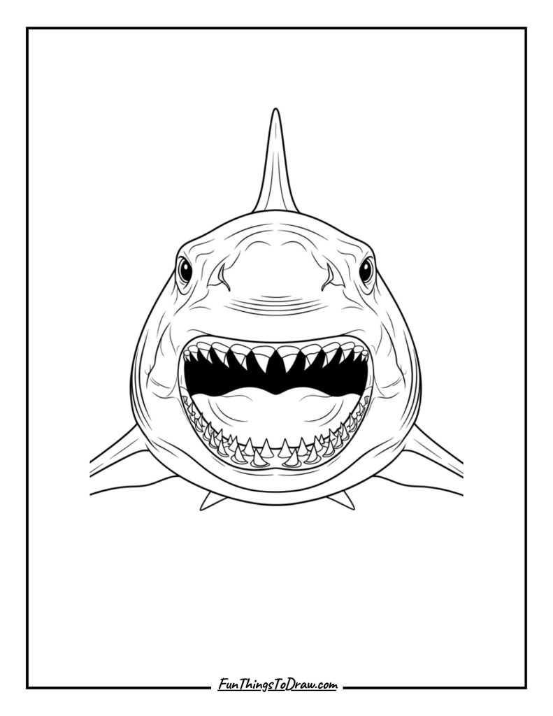Shark front view