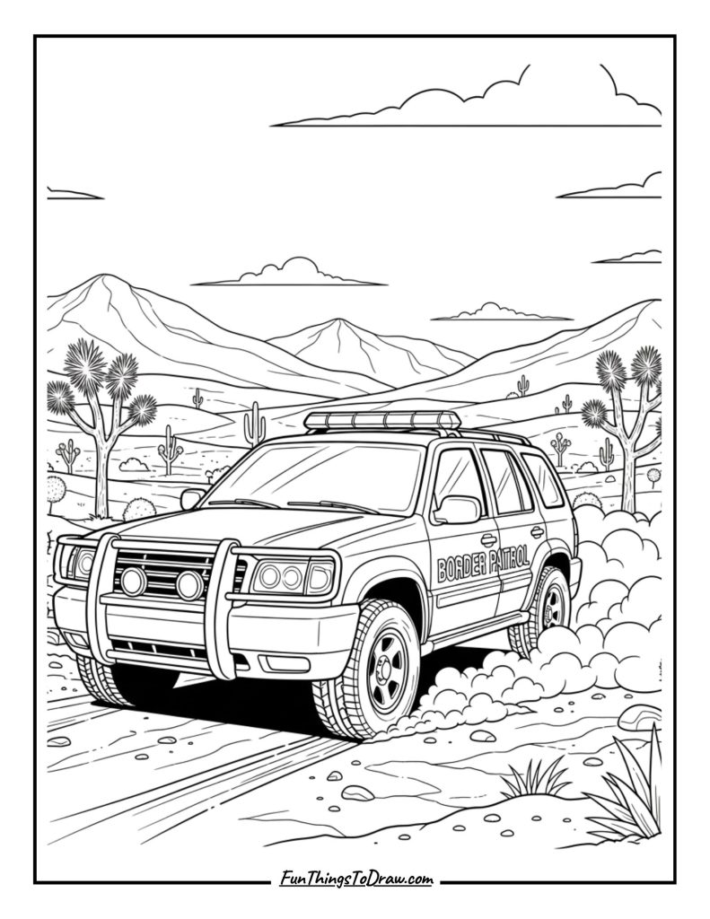  Border Patrol Car in Desert