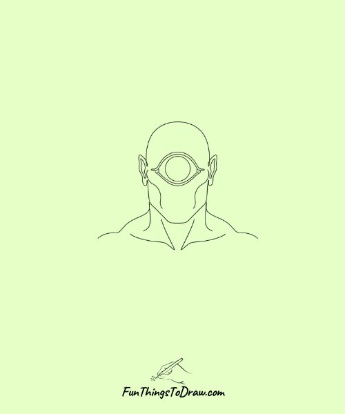 Cyclops with single glowing eye