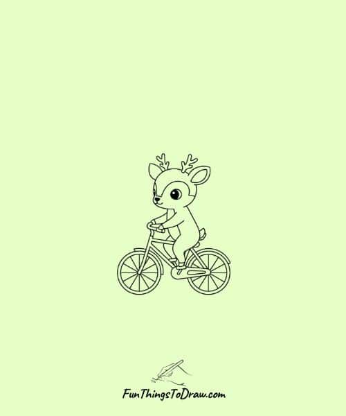 Deer riding a bicycle