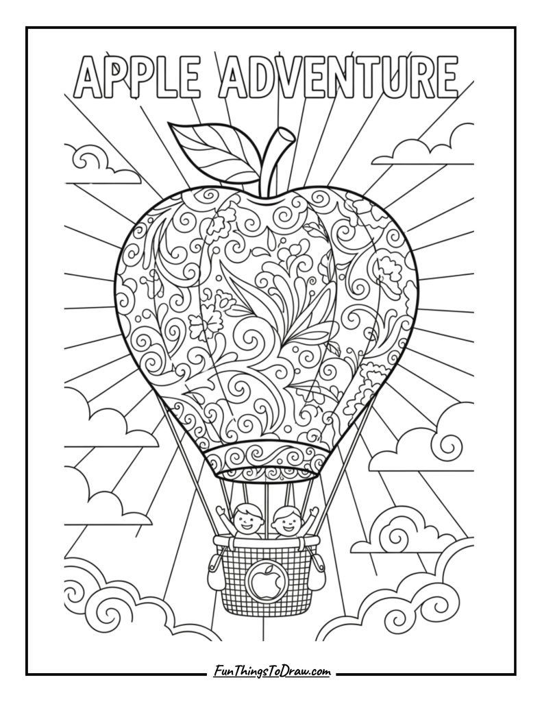 Apple Hot Air Balloon