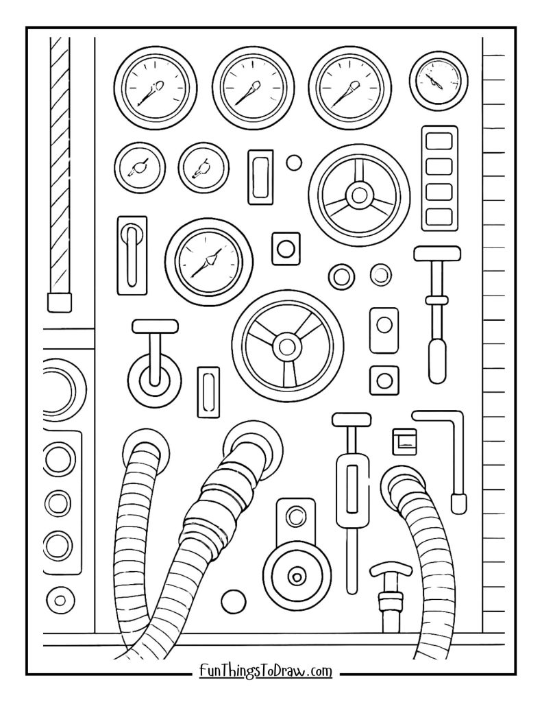 Fire truck equipment panel