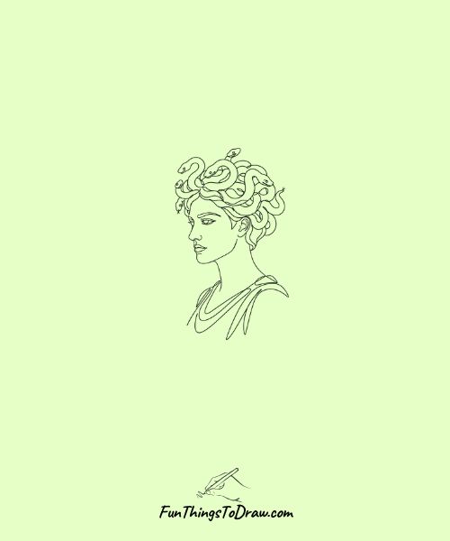 Medusa with snake hair