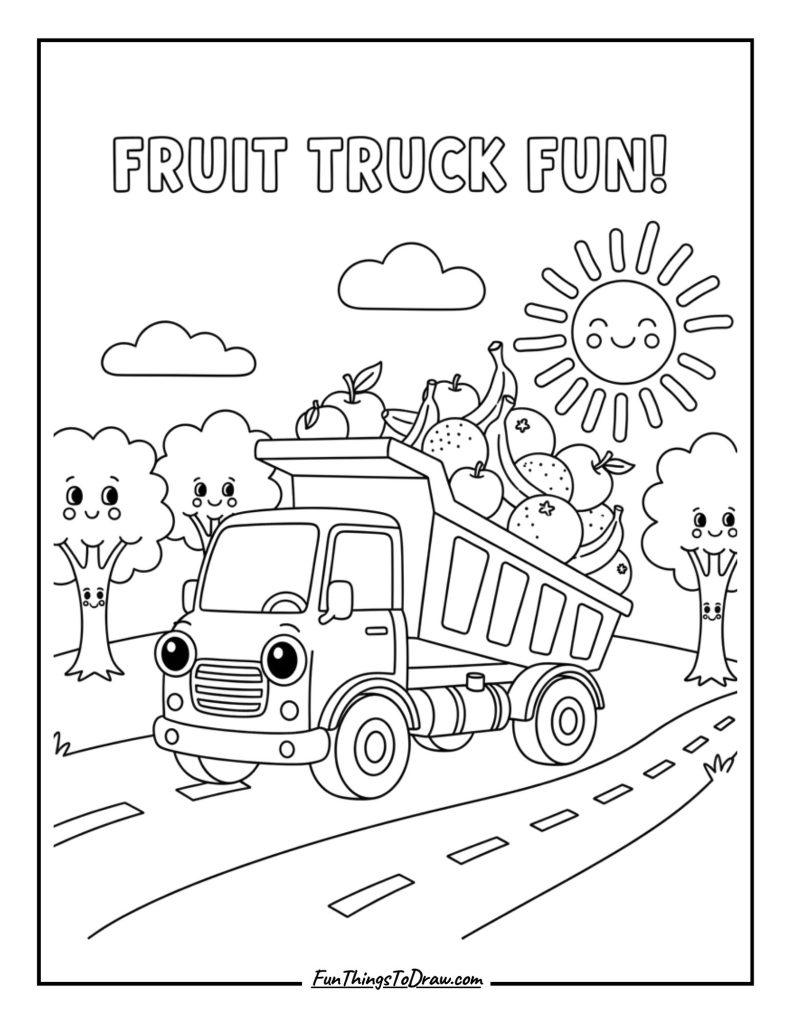 Dump Truck Fruit Delivery