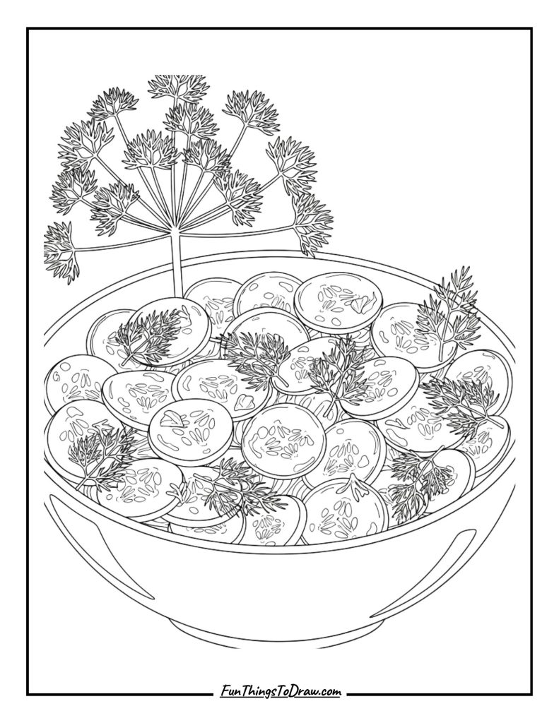  Cucumber salad with dill