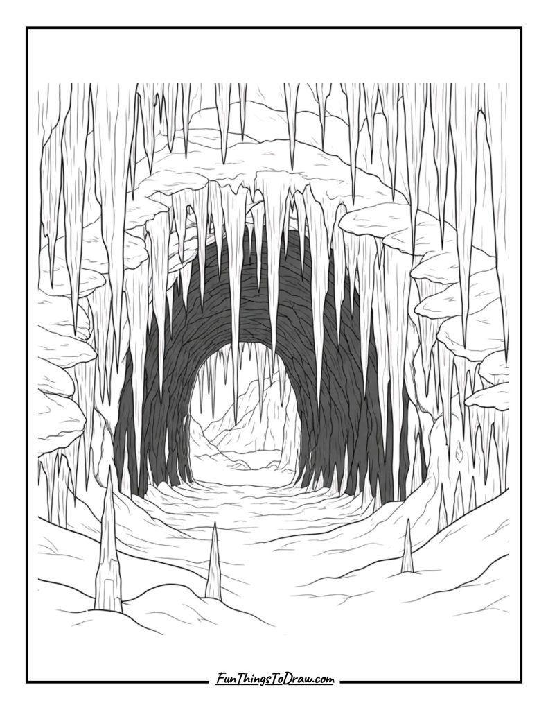 Icicle cave entrance