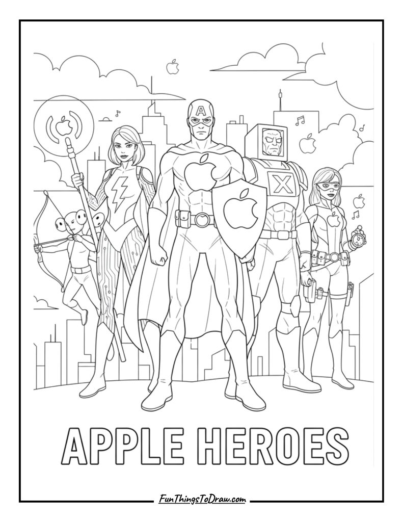 Apple Superhero Team