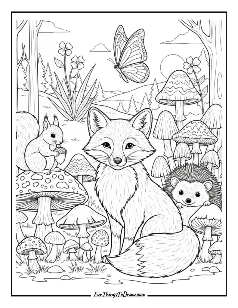 Animals with Mushrooms