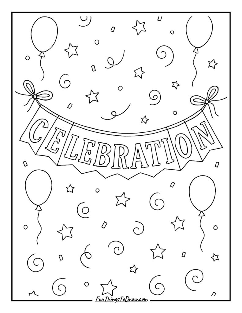  Celebration banner hanging