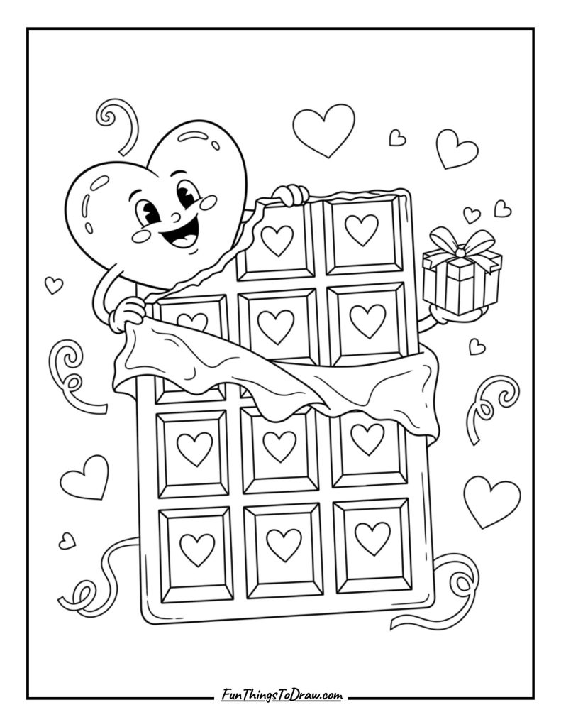 Chocolate bar valentine gift