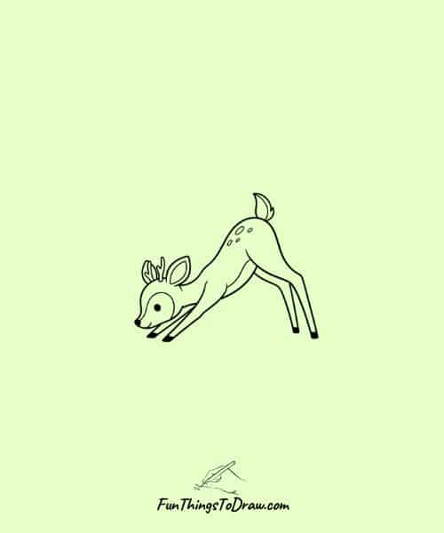 Deer doing yoga