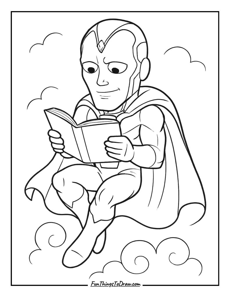 Vision reading book while levitating