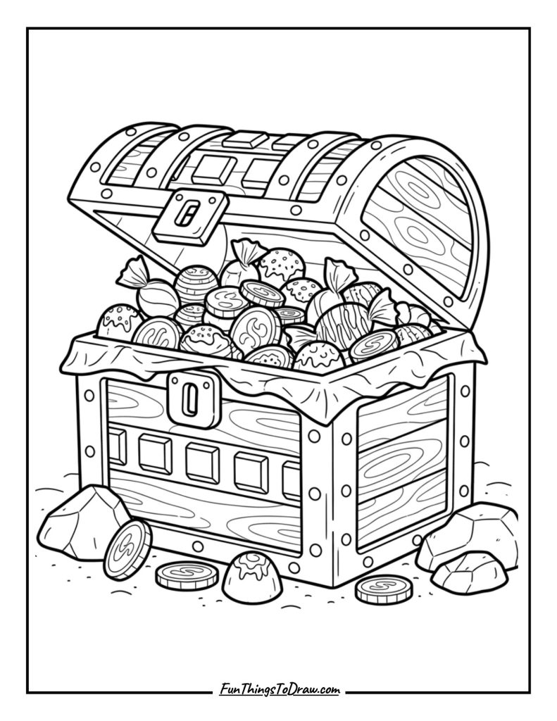 Chocolate bar treasure chest