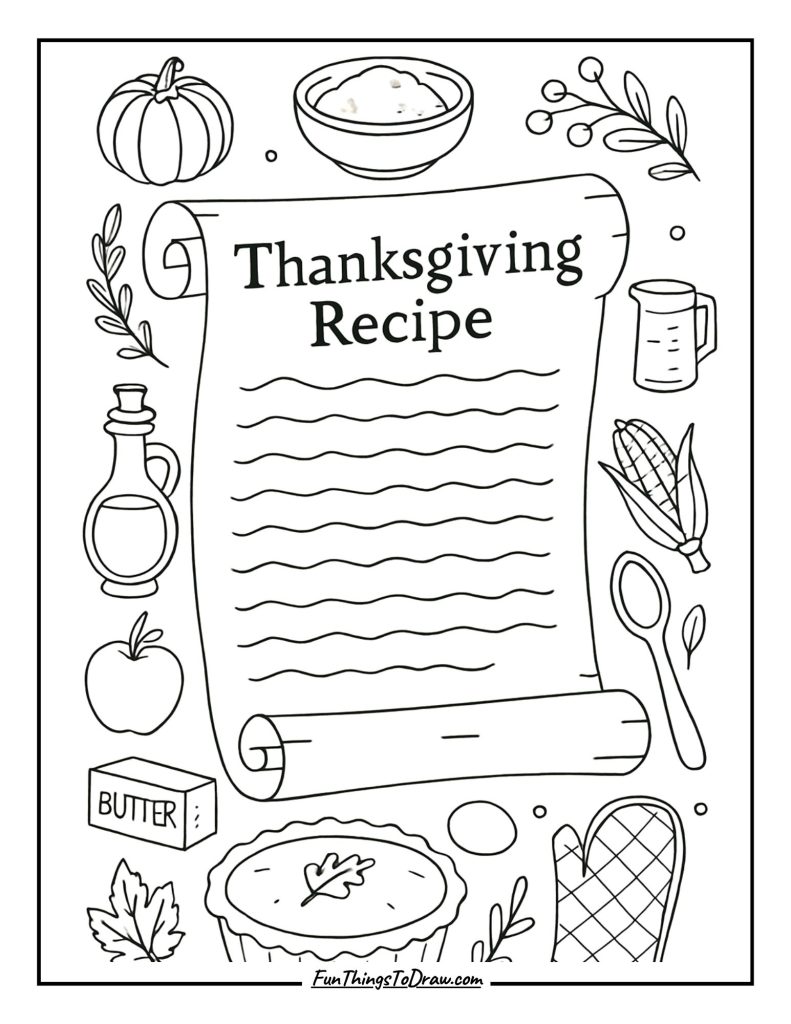 Thanksgiving Recipe Scroll